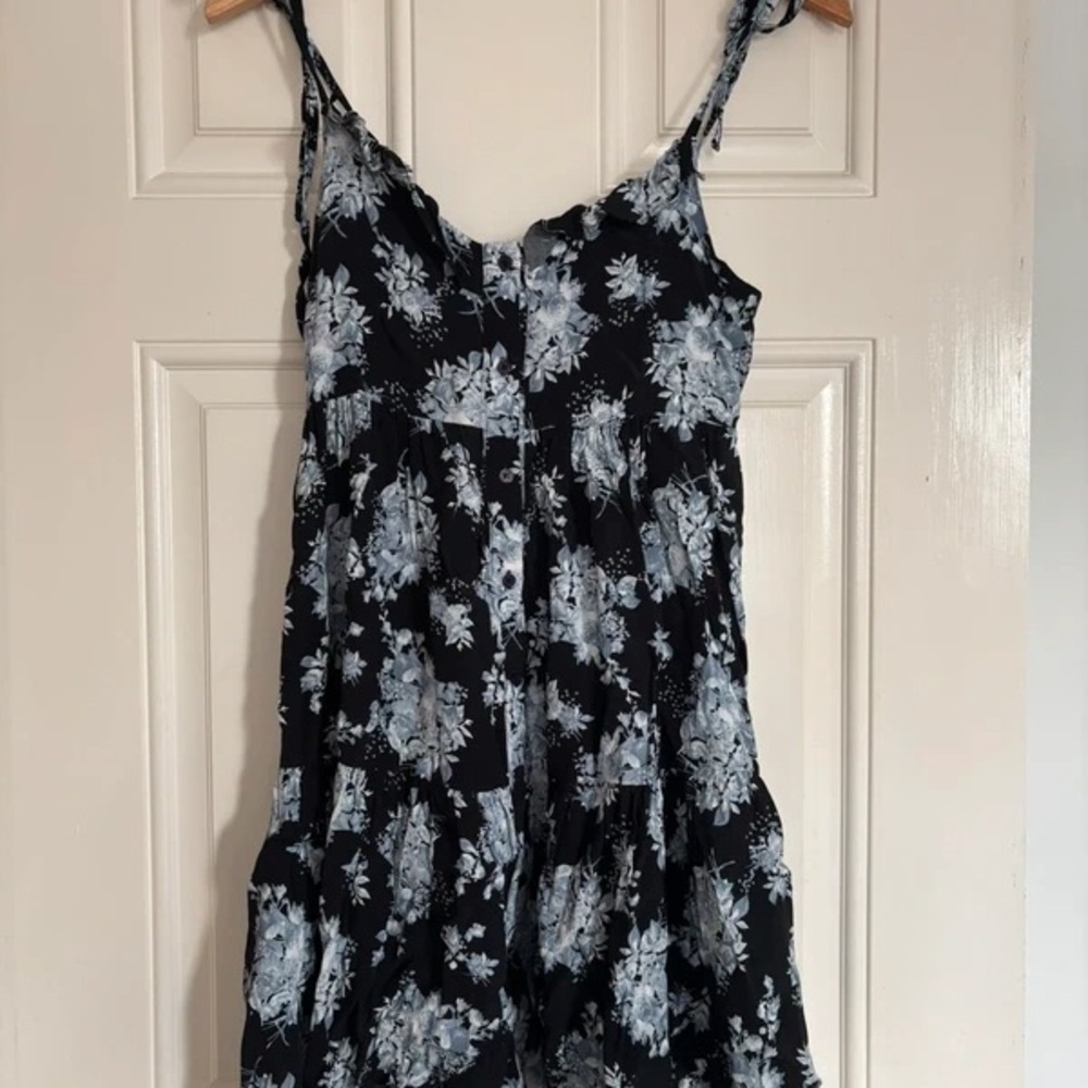 Elegant Black and White Floral Camisole